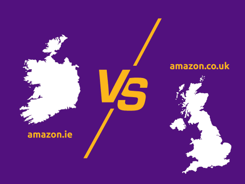 Amazon Ireland vs UK price comparison illustration
